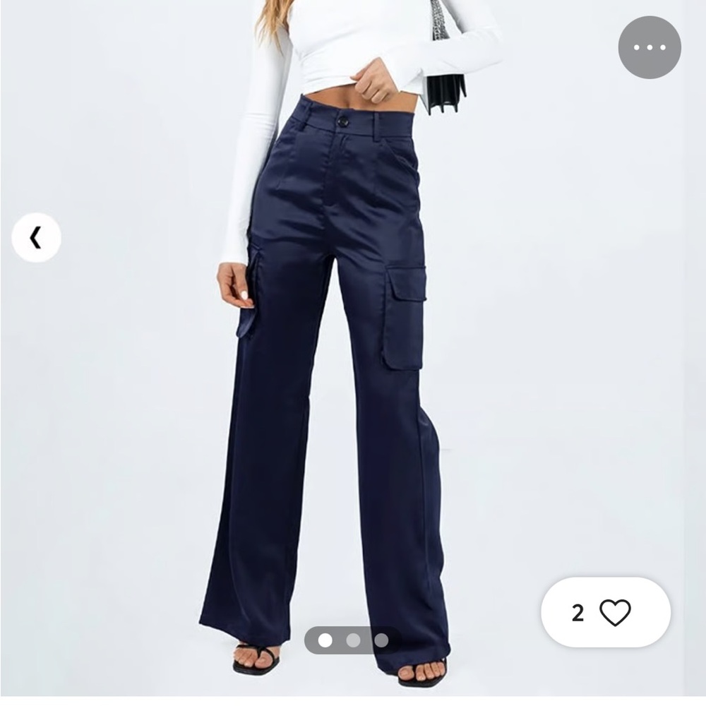 Princess Polly Princess Polly Gimore Navy Cargo Pants size 4